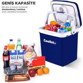 Resim Coolist CLT26 12Volt/220Volt AC/DC 26 Litre Sıcak/Soğuk Oto Buzdolabı 