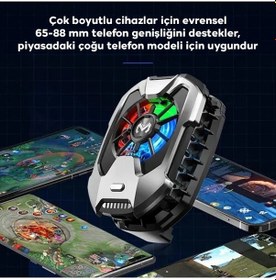 Resim Memo Dla8 Cep Telefon Soğutma Fanı Radyatör Soğutucu Rgb Led Işıklı- 5775 