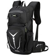 Resim Padalink Daş Bisikleti Sırt Çantası, Sugeçirmez Nilon, Helmet Kilit, Işıklı Uyarı Şeridi, Hava Geçirgen, Su Torbası Bölgesi Su Torbası Ayrı Satılır Siyah 