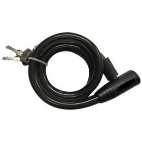 Resim Knt Anahtarlı Siyah Renk Halat Kilit 12 MM x 80 CM Siyah 