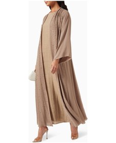 Resim Ronanna Şık Sequin Süslemeli Abaya Takımı İle Her Ortama Uygun Şıklık Ve Rahatlık Bej 