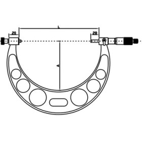 Resim Asimeto AS-111 Değiştirilebilir Çubuklu Mekanik Dışçap Mikrometresi 400-500MM 