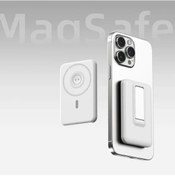 Resim 10000 Mah Manyetik Kablosuz Güç Bankası 3 İn 1 Taşınabilir Yardımcı Pil Pd20w White 10000mah Beyaz 