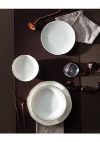 Resim Madame Coco Collin 6 Kişilik 24 Parça Yemek Takımı - Beyaz/gold Çok Renkli 