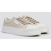 Resim Benetton 10097 Kadın Günlük Yüksek Taban Sneaker Ayakkabı Bej 