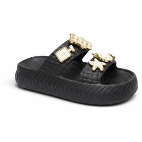 Resim Apella EVA Örgülü Taşlı Çocuk Terlik - Yumuşak Tabanlı ve Figürlü Kız Çocuk terlik 