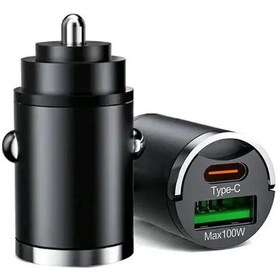 Resim Maerknon100w Mini Araç Şarj Cihazı Pd Qc3.0 Usb C İphone Uyumlu 15 Samsung Uyumlu Xiaomi Huawei İçin Hızlı Şarj Chdistribütör Garantili 