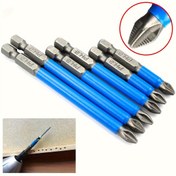 Resim Matkap Uçları İçeren 5 Adet Yıldız Başlı Manyetik Tornavida Ucu, Kaymaz, Uzatılmış Kullanım İmkanı, S2 Yüksek Sertlik Metal, Matkaplar ve Sürücüler İçin 