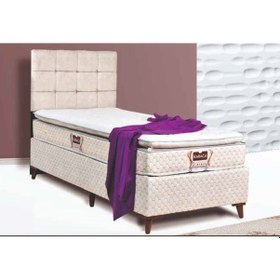 Resim Kdl Karaca Serisi Tek Kişilik Yatak Baza Seti 90 x 190 