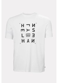 Resim Helly Hansen Skog Recycled Graphic T-shirt Hha.63082 002 Beyaz 