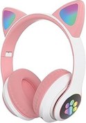 Resim Sunix Wireless 5.0 Stereo Kedi Kulak Üstü Bluetooth Kulaklık Pembe BLT-44 