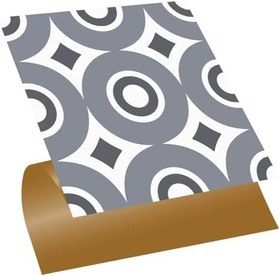 Resim Tink Kendinden Yapışkanlı Fayans Kaplama, Fayans Çıkartması, Duvar Zemin Kaplama Geometrik 06 Desenli PVC Karo 30x30 cm (56 Adet / 5 m²) 