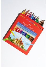 Resim Faber-Castell Karton Kutu Boya Kalemi, 24 Renk, Yumuşak ve Canlı Renkler, Kolay Açılır 