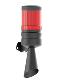 Resim Mesan E14 Sabit Ampul 2 Ses Borulu Elektronik Siren Turuncu 12vac Ms 5825.3.12vac 