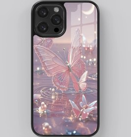 Resim Pink Stone Butterflıes On The Water Flexible Cam Kılıf 