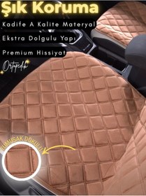 Resim Renault Laguna 1 Uyumlu 2'li Süet Oto Koltuk Minderi Terletmez Universal Tam Koruma A1 