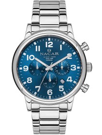 Resim Nacar SPOR GÜMÜŞ ERKEK KOL SAATİ NC34-290313-ALM 