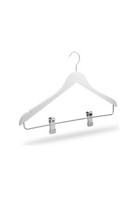 Resim Nyn Ahşap Askı Şık Mandallı Gömlek Etek Askısı Beyaz Renk 100 Ade 