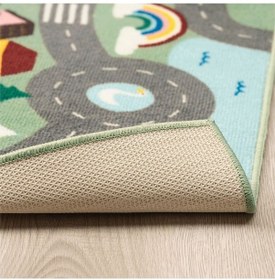 Resim Vallaby Çocuk Halısı 100x133 Cm Oyunlu Çocuk Odası Halı Yeşil 