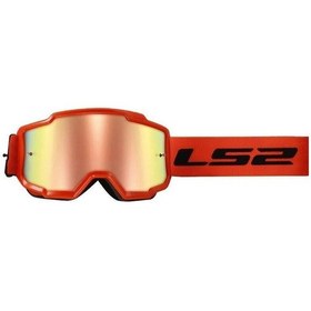 Resim Ls2 Charger Plus Google Motokros Gözlük Iridium Turuncu - 4237 