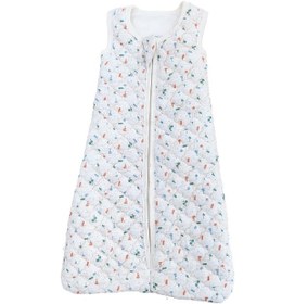 Resim Sitilin Bebek Kalın Elyaflı Uyku Tulumu iç ve Diş Kumaş %100 Doğal Pamuk Çift Kat Özel Kumaş Unisex 2.5 Tog Krem 
