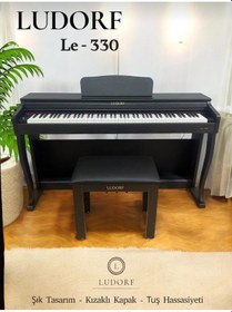 Resim Ludorf Le 330 Siyah Profesyonel Dijital Piyano 88 Tuşlu Tuş Hassasiyetli +tabure / Kulaklık 