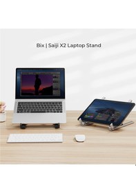 Resim Bix Saiji X2 Taşıma Çantalı Alüminyum Notebook Laptop Standı 