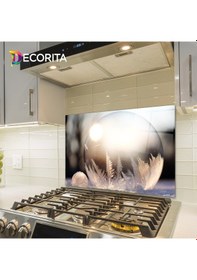 Resim Decorita Kış Küresi Desenli Cam Ocak Arkası Koruyucu 49.5cmx76cm 