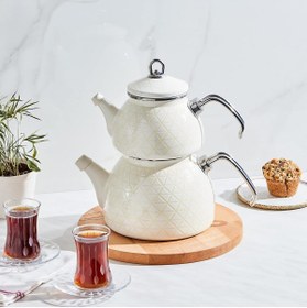 Resim STOREMAX aclyashop Krem Çaydanlık Takımı NewDesing 1058548 