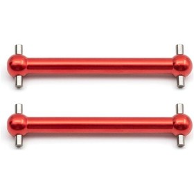 Resim Geeroyoo Tamiya Tt02b 1/10 Rc Araba İçin Dayanıklı Alüminyum Ön/arka Aks Mil Yedek Parça Kırmızı 