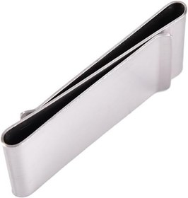Resim SPELT Çift Taraflı Metal Geniş Kağıt Para Tokası Kart Tutucu Klips Cüzdan Ataş Gümüş 6cm X 3cm 