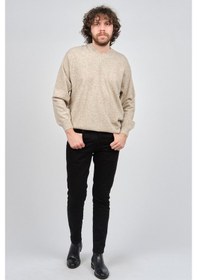 Resim Ida Erkek Lambswool V Yaka Kazak 0593130 Bej Bej 