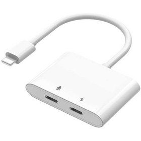 Resim Wiwu LT01 Plus Lightning Ses Dönüştürücü Aux Adaptör Beyaz 