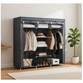 Resim Teknor -prado Trend Xxl Bez Dolap İki Bölmeli Askılık & Raflı Onix Gri 