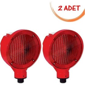 Resim Güneş Enerjili Flaşör Nedir Flaşörlü Uyarı Lambası Ledli Flaşör Lamba Kırmızı Evelux 11827 Fl K 2 Adet 