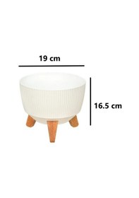 Resim Omnipazar Elf-494 Dekoratif Ayaklı Nostalji Saksı 2.8 Lt Beyaz 