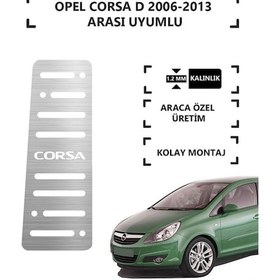 Resim A&g Tuning Opel Corsa D 2006-13 Ayak Dinlendirme Pedalı Krom Ayak Dayama Pedalı Kgagpedal000012 