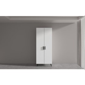 Resim Çift Kapaklı Temizlik Dolabı 