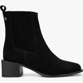 Resim Valmenti Kadın Hakiki Deri Siyah Süet Casual Bot 35 5601 Bn Bot Sk24-25 Sıyah Suet Siyah Suet 