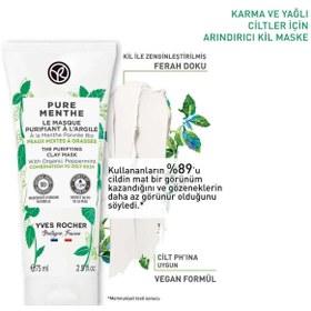 Resim Yves Rocher Kil Maske - Karma ve Yağlı Cilt /Pure Menthe 75 ml 