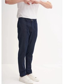 Resim Cazador Jogger Denim Pantolon Beli Bağcıklı Düz Paça 812 Mavi 
