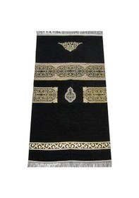 Resim Kabe Desenli Siyah Şönil Seccade 3 