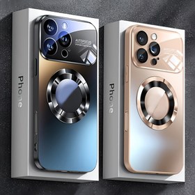 Resim Yeni Çöl Titanyum Lüks Mat Manyetik Kablosuz Şarj Kılıfı for iphone 16 15 14 13 12 11 Pro Max 16Pro Kılıfları için Uygun Akrilik Kamera Penceresi Cam Lens Koruyucu ile Yumuşak Tampon Şok Geçirmez Sert PC Arka Kapak Erkekler ve Kadınlar için 