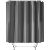 Resim Xhang Opak Su Geçirmez Duş Polyester Perdeleri Kancalar Yüzükler Için Banyo Küvet Büyük Geniş Banyo Katı Renk Kapak Perdesi (180 * 180 Cm)(Yurt Dışından) 