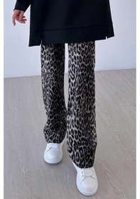 Resim Kahijab Leopar Desen Pantolon - Siyah Siyah 