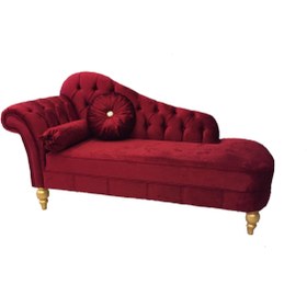 Resim Dewasan Newasan Josefin Koltuk, Josephine, Dinlenme Koltuğu ,bordo Renk Chaise Lounge, ahşap ayak 