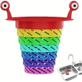 Resim Mena Rise Renkli Plastik Katlanabilir Takıp Duş Lavabo Balkon Gider Süzgeci 