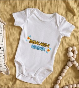 Resim Bitmeyenkartus Bk Kids Buralarda Yeniyim Tasarımlı Bebek Body Zıbın - Model 1 Çok Renkli 