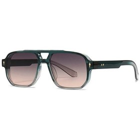 Resim Shauna Retro Çift Köprülü Kare Güneş Gözlüğü Uv400 Koruma Kadın/erkek Moda Aksesuargreenother51 Beyaz 