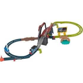 Resim Thomas & Friends Thomas ve Arkadaşları Thomas ve Skiff Açılır Köprü Macerası Motorlu Trenli HGX65 